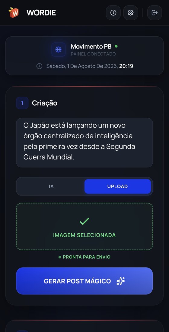 Tela de criação: descreva a pauta e gere o post